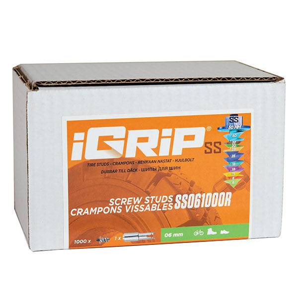 IGRIP SHOULDERED RACING TIRE STUDS 6MM 1000PK (SS-061000R)