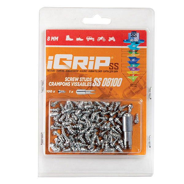 IGRIP SHOULDERED TIRE STUDS 8MM 100PK (SS-08100)