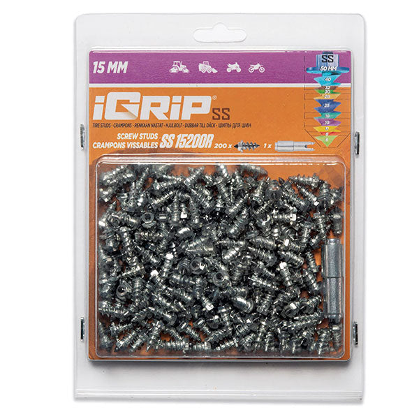 IGRIP SHOULDERED RACING TIRE STUDS 15MM 200PK