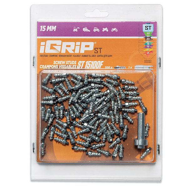 IGRIP STANDARD STUDS 15MM 100PK