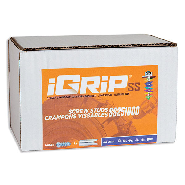 IGRIP SHOULDERED TIRE STUDS 25MM 1000PK (SS-251000)