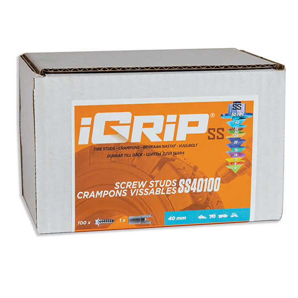 IGRIP SHOULDERED TIRE STUDS 40MM 100PK (SS-40100)