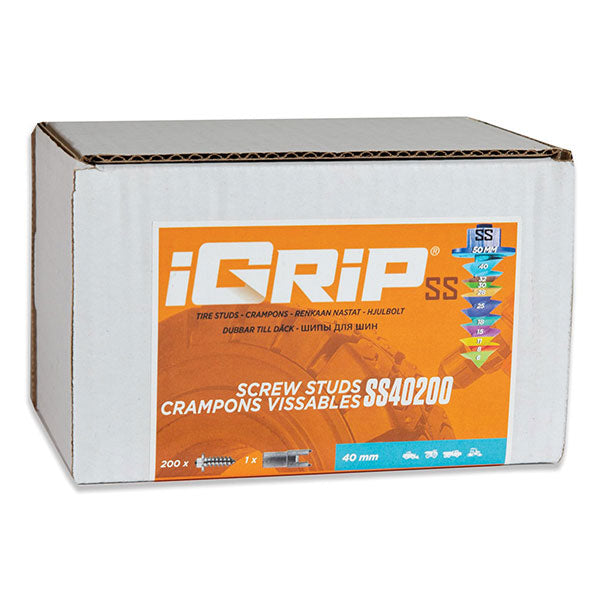 IGRIP SHOULDERED TIRE STUDS 40MM 200PK (SS-40200)