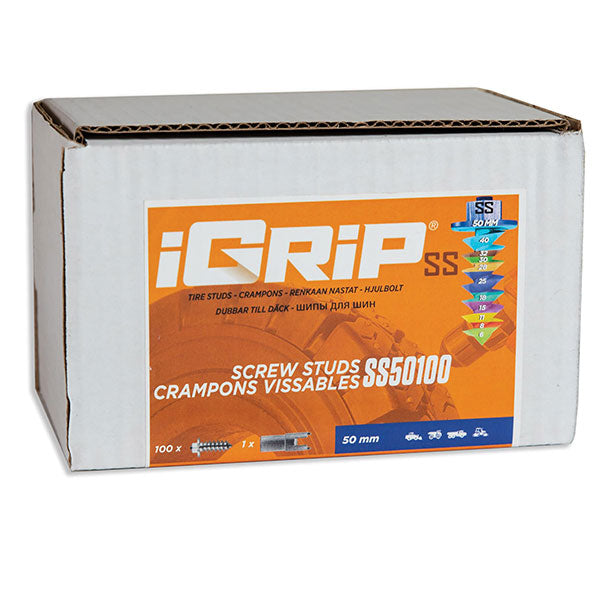 IGRIP SHOULDERED TIRE STUDS 50MM 100PK (SS-50100)