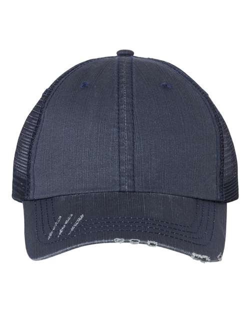 Mega Cap Herringbone Trucker Cap - 6990