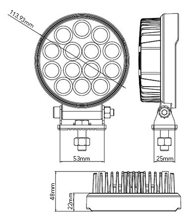 1442 Round LED Work Light