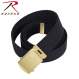 Rothco Military Web Belts - 74 Inches (Black / Gold Buckle)