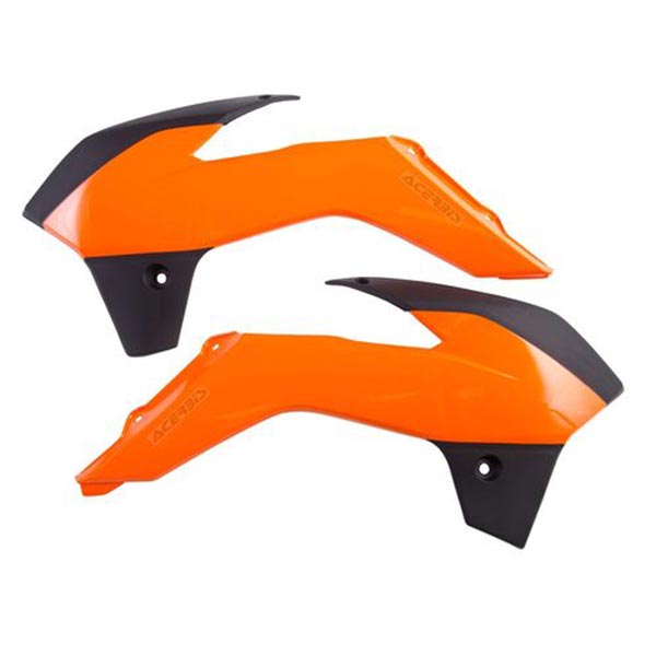 Acerbis Orange/Black Radiator Shrouds | MunroPowersports.com