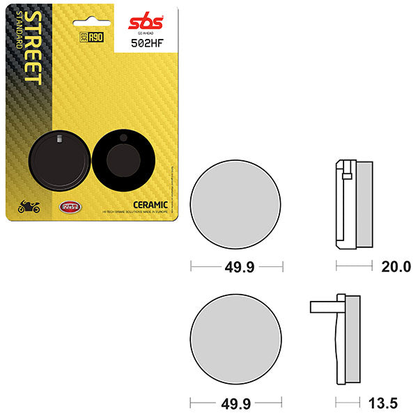 SBS ATV/UTV CERAMIC BRAKE PAD (6190502108)