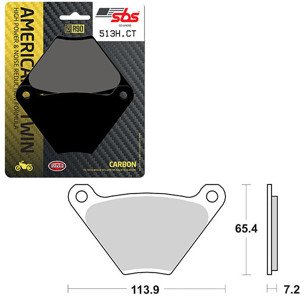 SBS HIGH POWER & NOISE REDUCTION CARBON FRONT BRAKE PAD (6510513108)