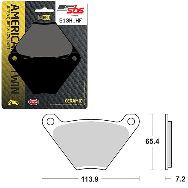 SBS HIGH POWER & NOISE REDUCTION CERAMIC FRONT BRAKE PAD (6490513108)