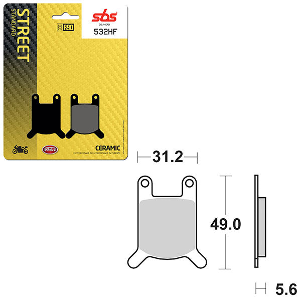 SBS ATV/UTV CERAMIC BRAKE PAD (6190532108)