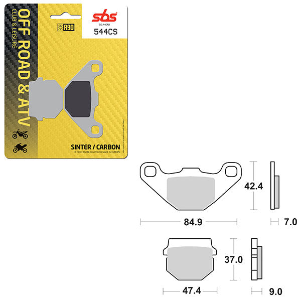 SBS CLUB, TRAILS & LEISURE CARBON BRAKE PAD (6330544108)