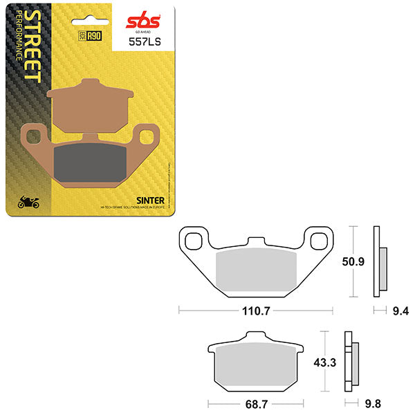 SBS PERFORMANCE LS SINTER REAR BRAKE PAD (6260557108)