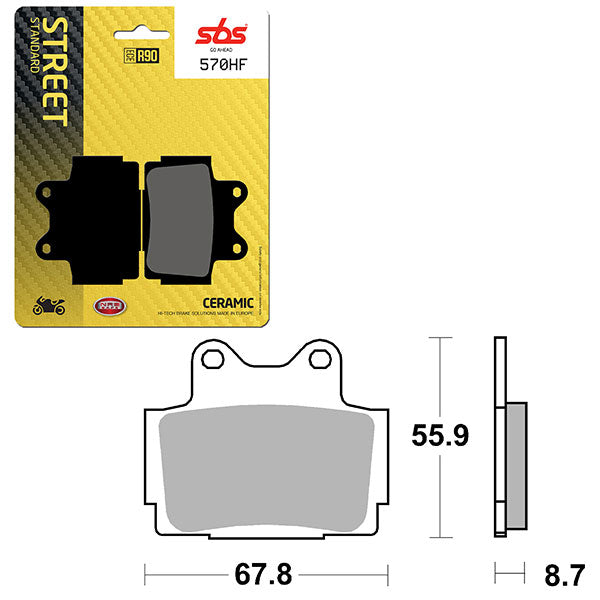 SBS ATV/UTV CERAMIC BRAKE PAD (6190570108)