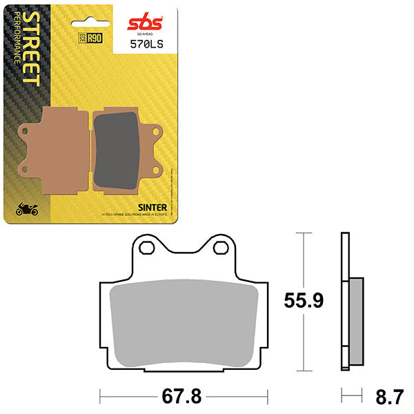 SBS PERFORMANCE LS SINTER REAR BRAKE PAD (6260570108)