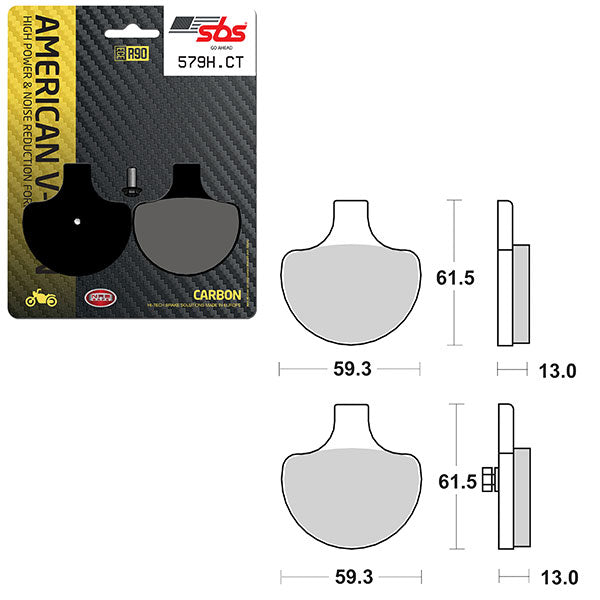 SBS HIGH POWER & NOISE REDUCTION CARBON FRONT BRAKE PAD (6510579108)