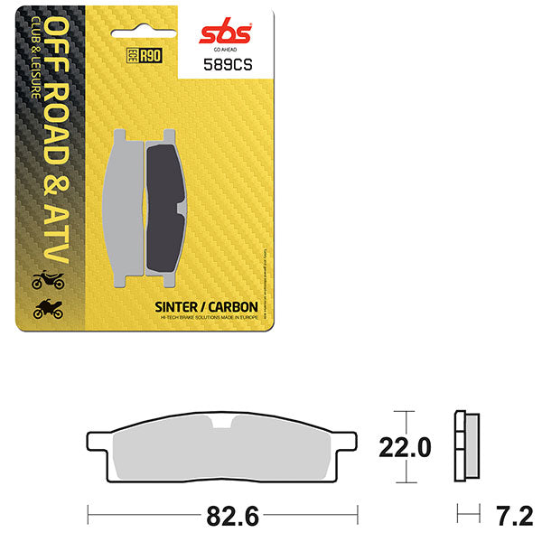 SBS CLUB, TRAILS & LEISURE CARBON BRAKE PAD (6330589108)