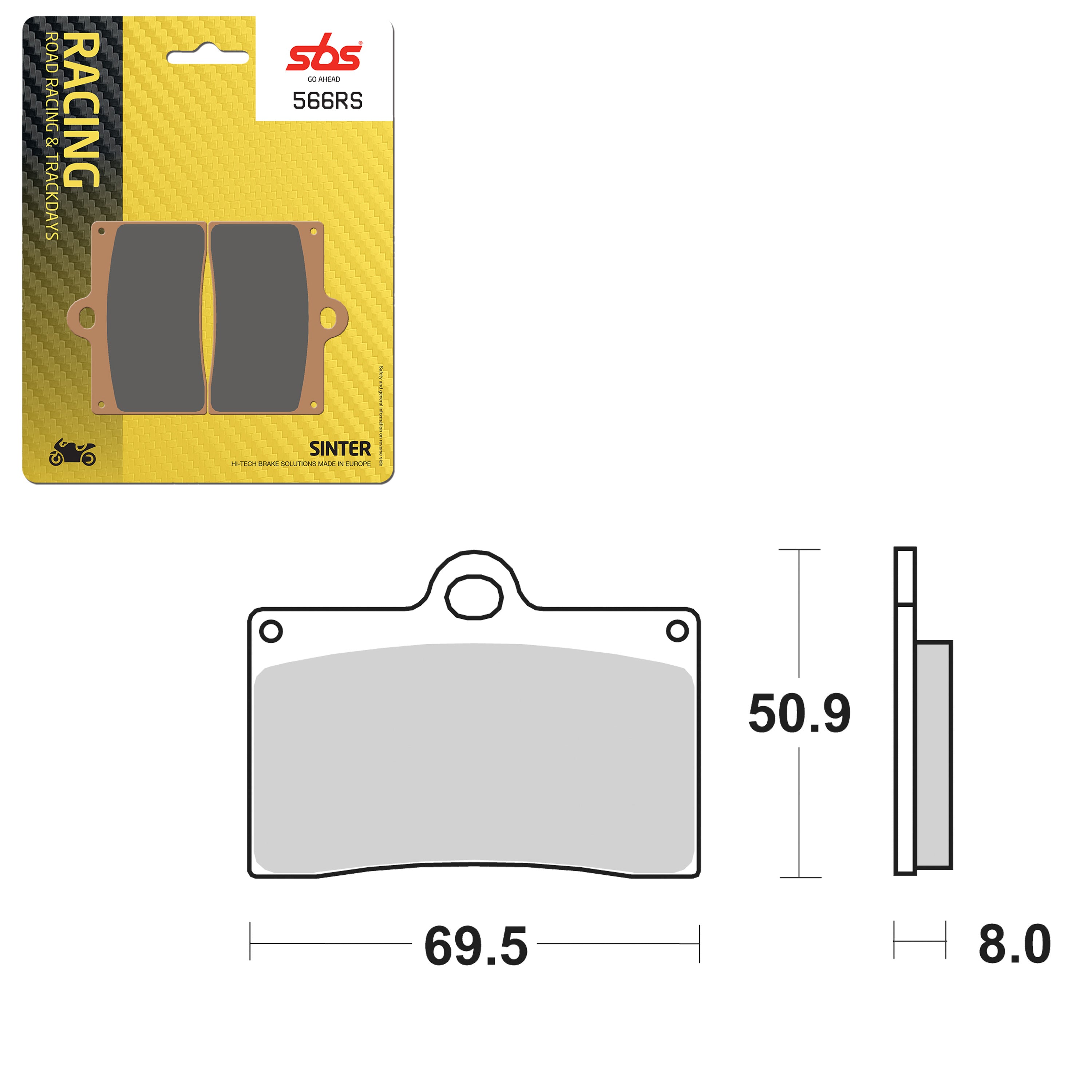 SBS CERAMIC BRAKE PAD (01627566)