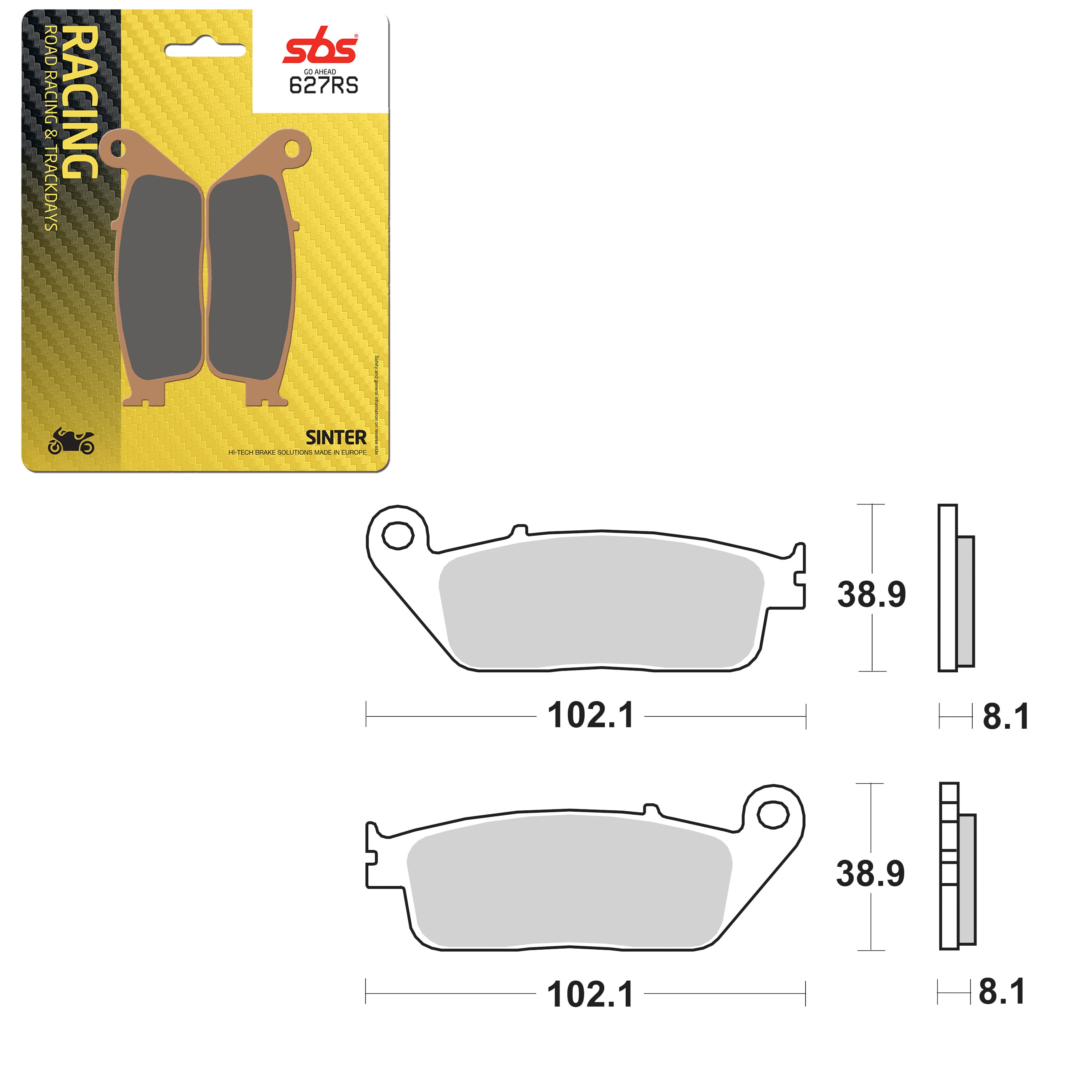 SBS CERAMIC BRAKE PAD (01627627)