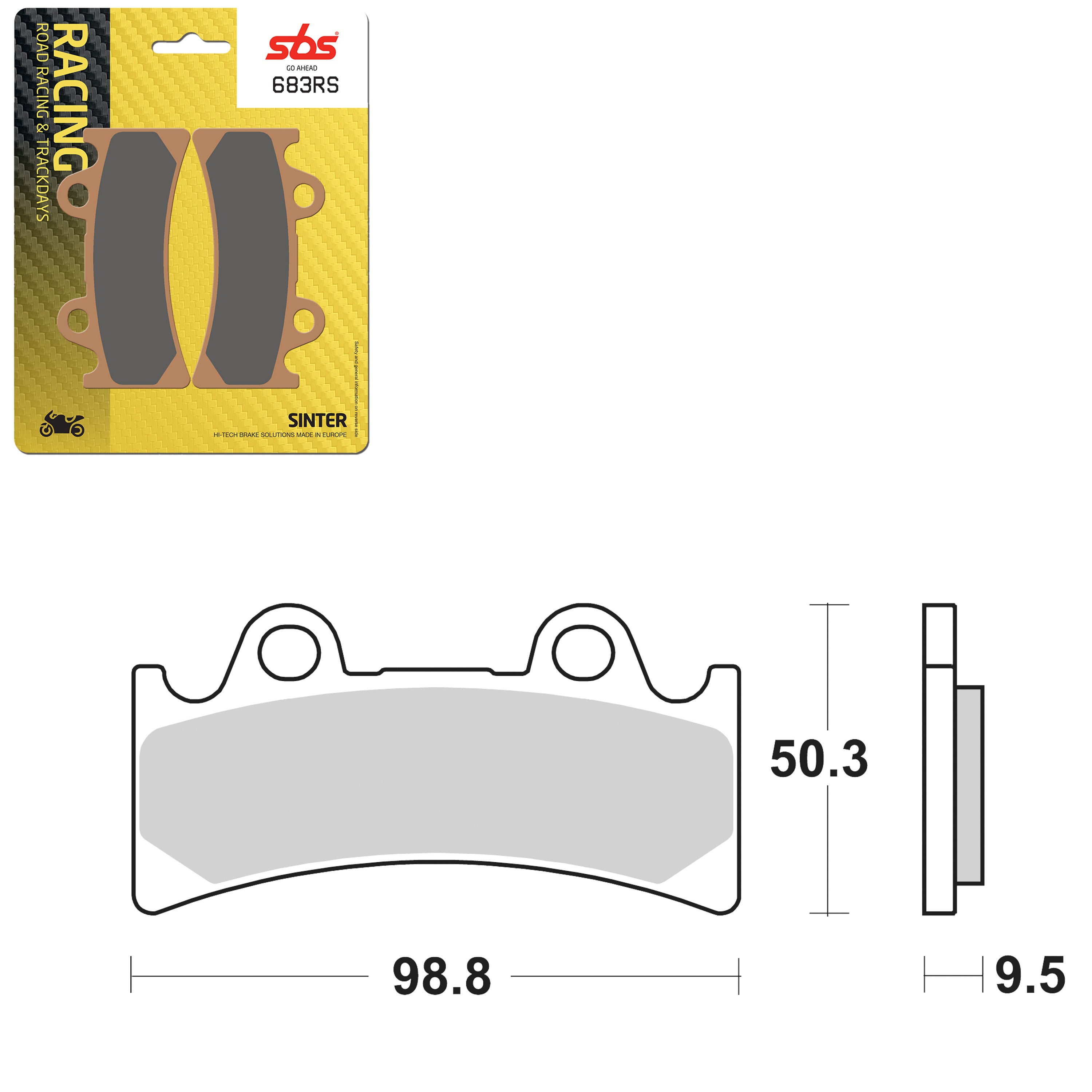 SBS CERAMIC BRAKE PAD (01627683)