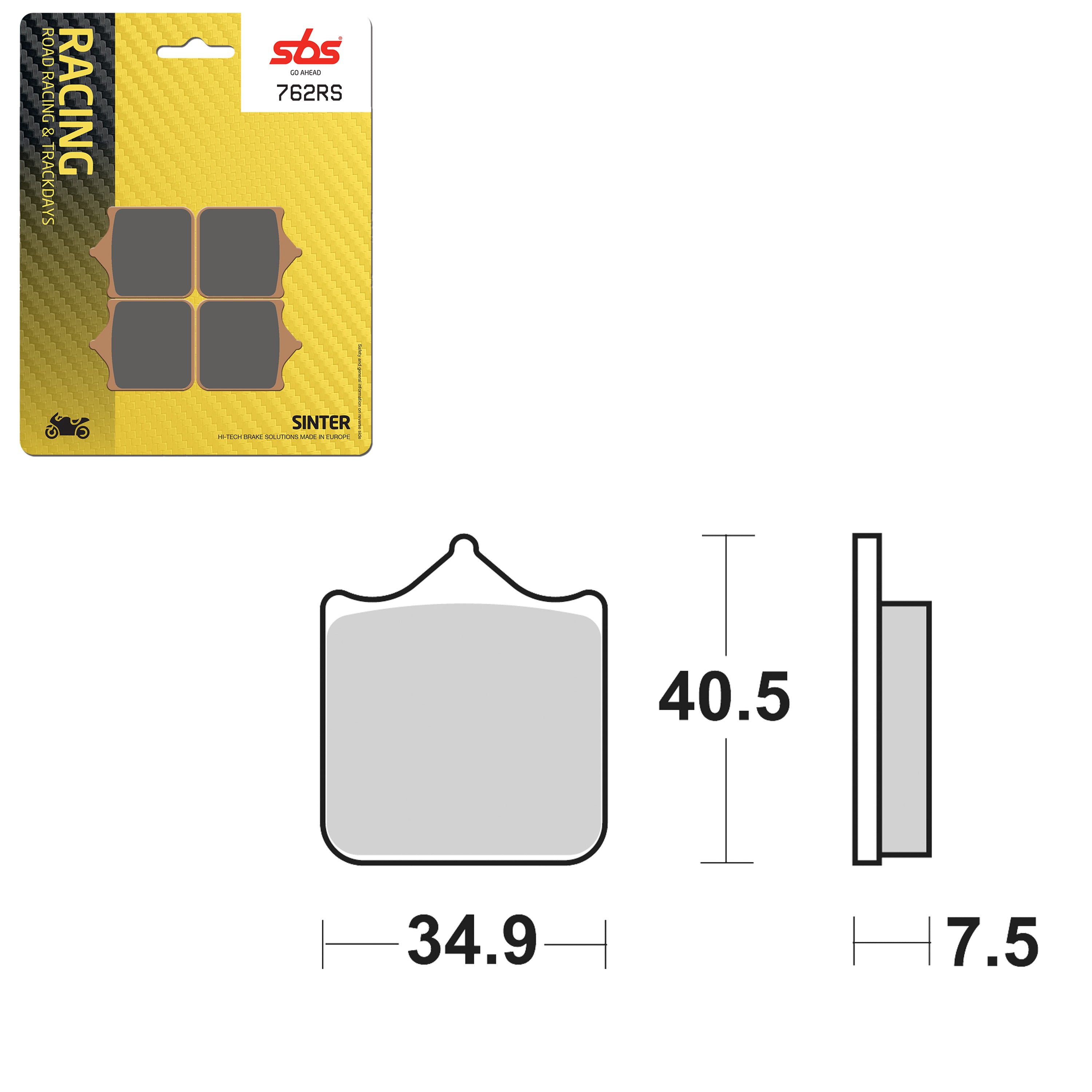 SBS CERAMIC BRAKE PAD (01627762)