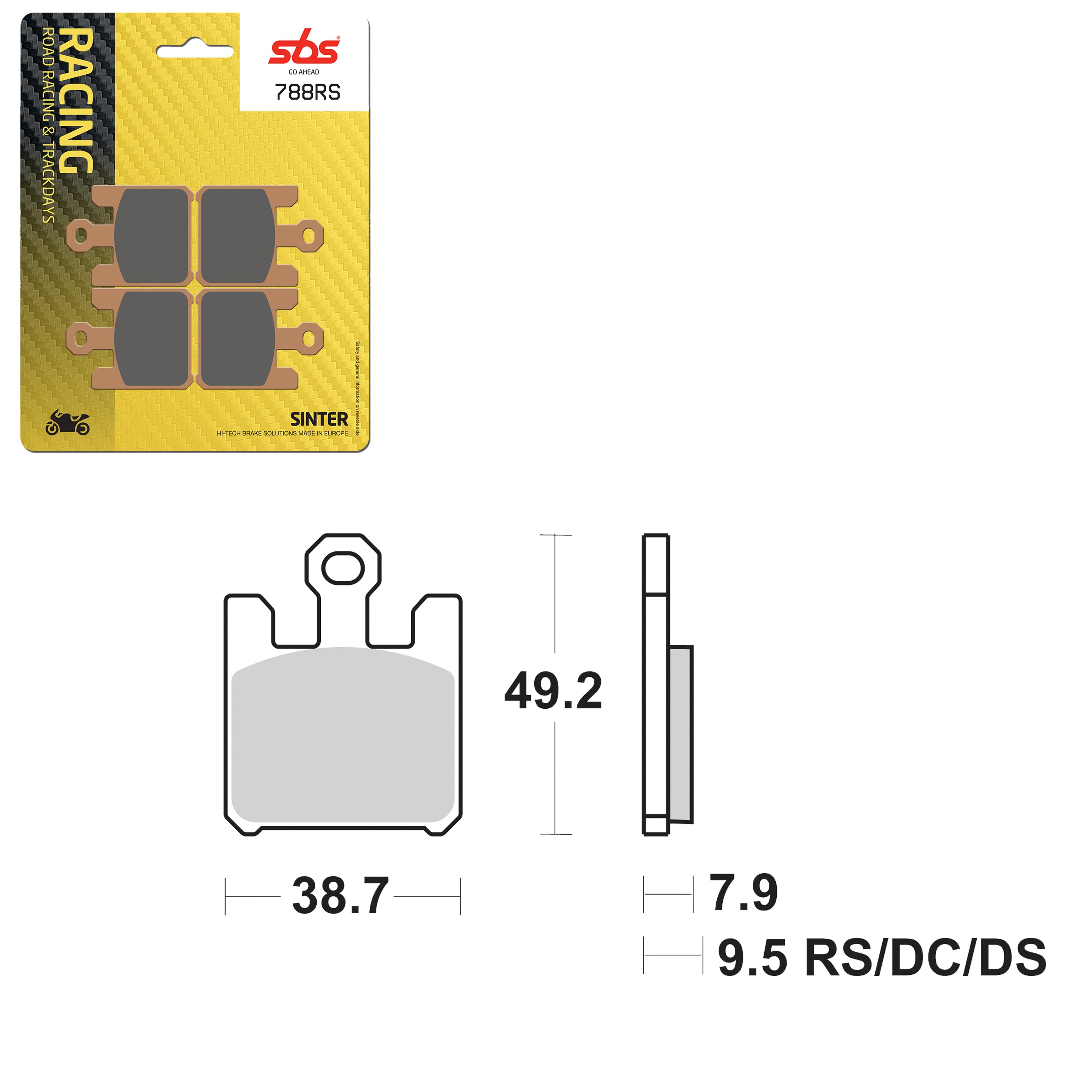 SBS CERAMIC BRAKE PAD (01627788)