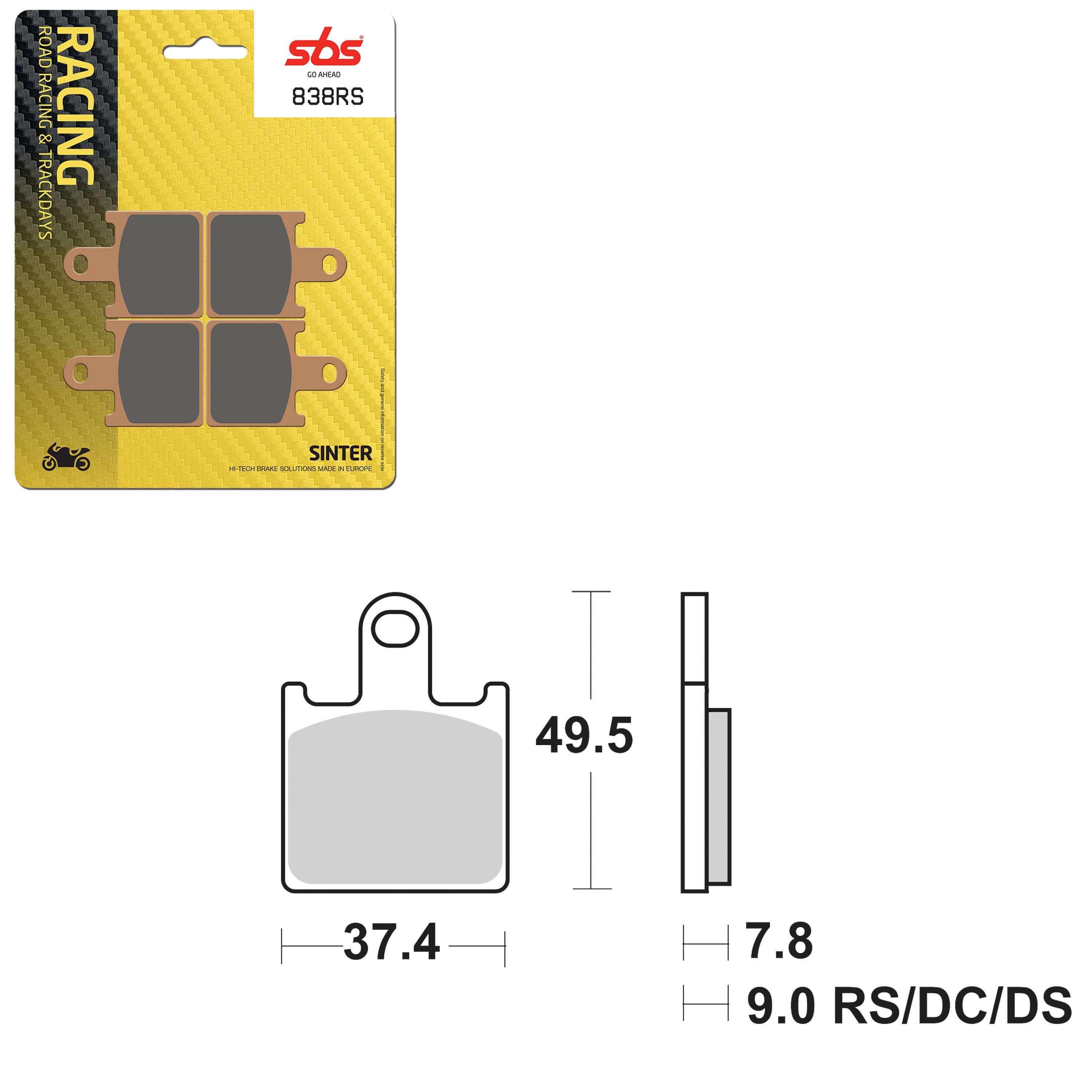 SBS CERAMIC BRAKE PAD (01627838)