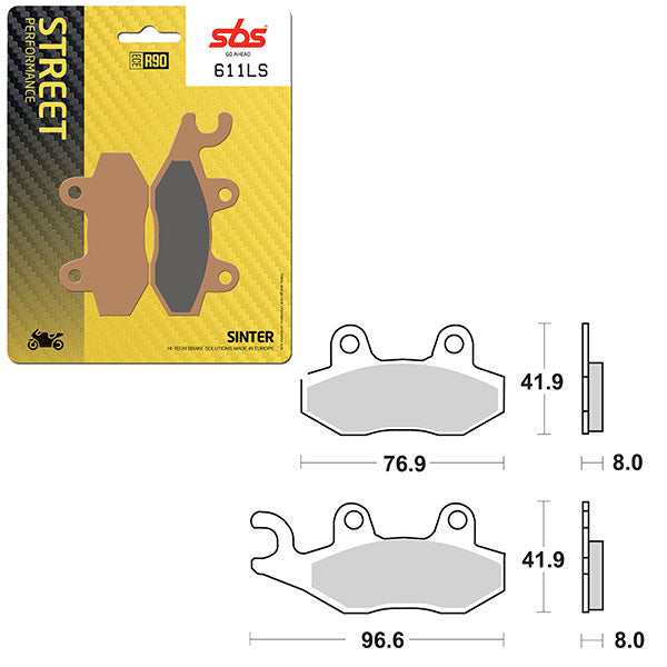 SBS PERFORMANCE LS SINTER REAR BRAKE PAD (6260611108)