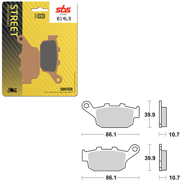 SBS PERFORMANCE LS SINTER REAR BRAKE PAD (6260614108)