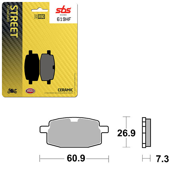 SBS ATV/UTV CERAMIC BRAKE PAD (6190619108)