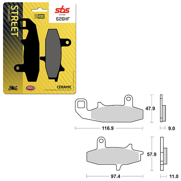 SBS ATV/UTV CERAMIC BRAKE PAD (6190626108)