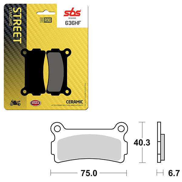 SBS ATV/UTV CERAMIC BRAKE PAD (6190636108)