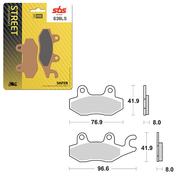 SBS PERFORMANCE LS SINTER REAR BRAKE PAD (6260638108)