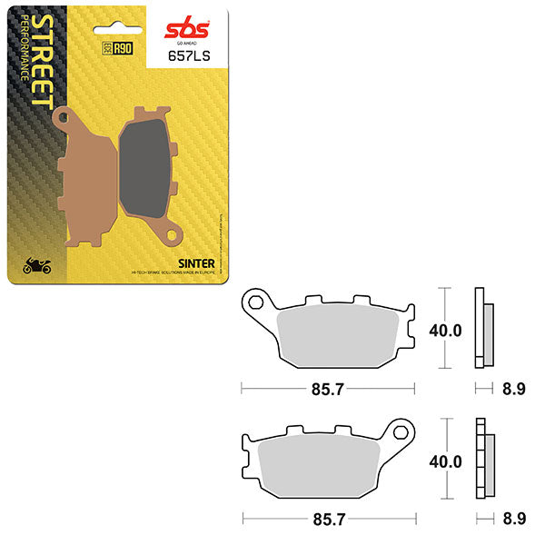 SBS PERFORMANCE LS SINTER REAR BRAKE PAD (6260657108)