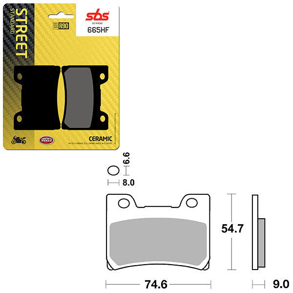 SBS ATV/UTV CERAMIC BRAKE PAD (6190665108)