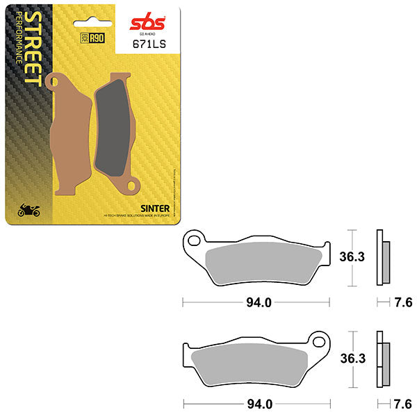 SBS PERFORMANCE LS SINTER REAR BRAKE PAD (6260671108)