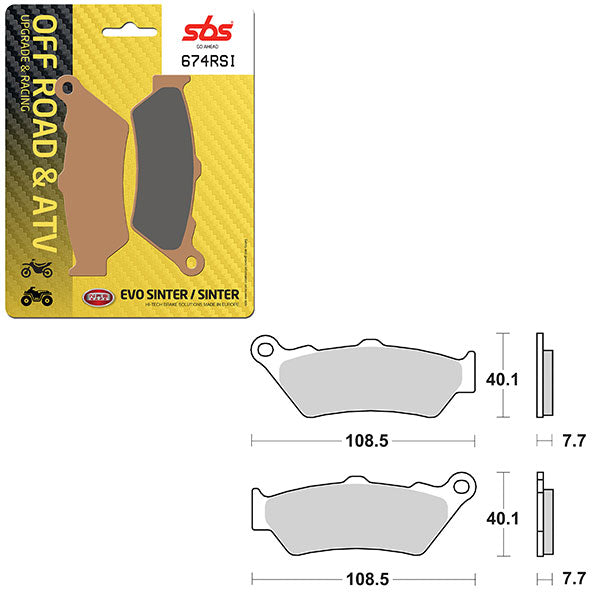 SBS ATV/UTV EVO SINTER BRAKE PAD (6280674108)