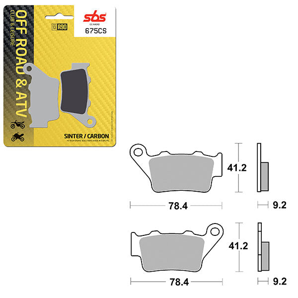 SBS CLUB, TRAILS & LEISURE CARBON BRAKE PAD (6330675108)