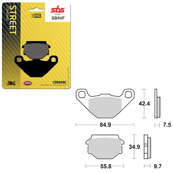 SBS ATV/UTV CERAMIC BRAKE PAD (6190684108)