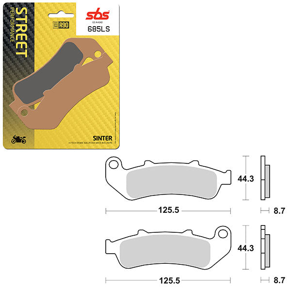 SBS PERFORMANCE LS SINTER REAR BRAKE PAD (6260685108)