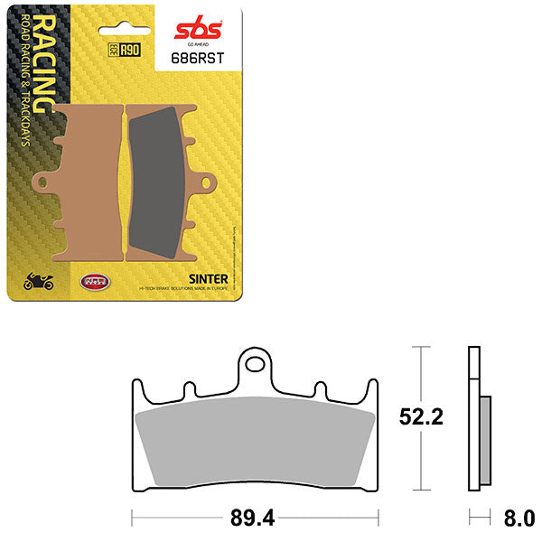 SBS ROAD RACING & TRACKDAYS SINTER FRONT BRAKE PAD (6470686108)