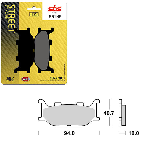 SBS ATV/UTV CERAMIC BRAKE PAD (6190691108)