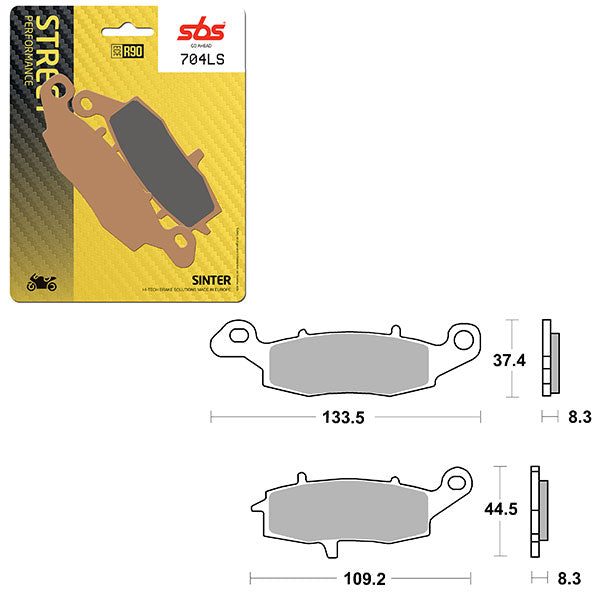 SBS PERFORMANCE LS SINTER REAR BRAKE PAD (6260704108)