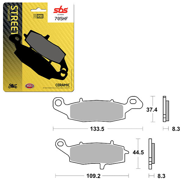 SBS ATV/UTV CERAMIC BRAKE PAD (6190705108)