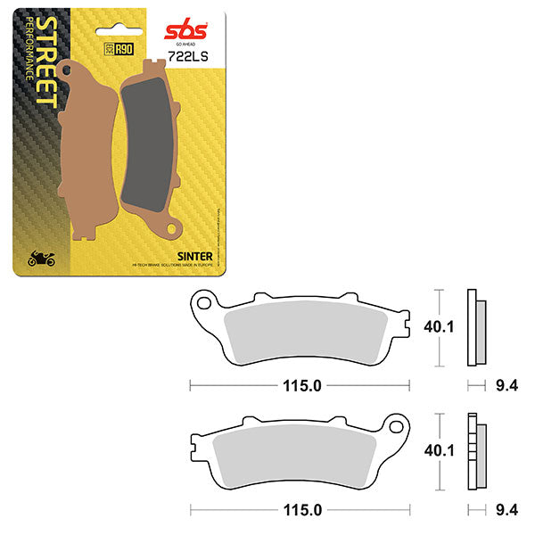 SBS PERFORMANCE LS SINTER REAR BRAKE PAD (6260722108)