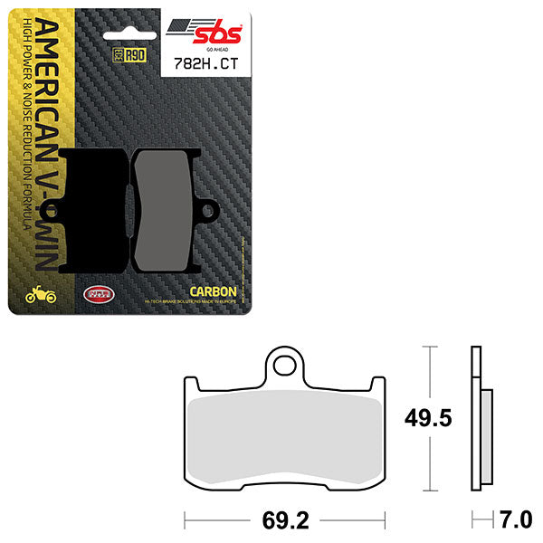 SBS HIGH POWER & NOISE REDUCTION CARBON FRONT BRAKE PAD (6510782108)