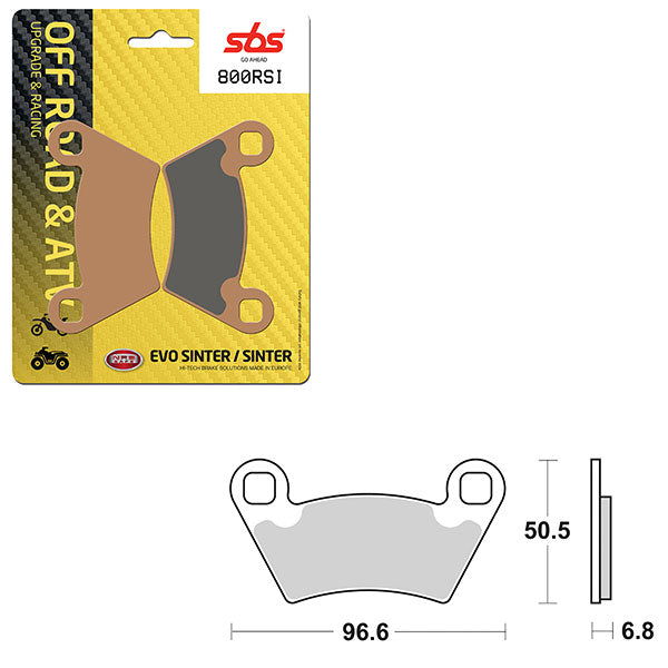 SBS ATV/UTV EVO SINTER BRAKE PAD (6280800108)