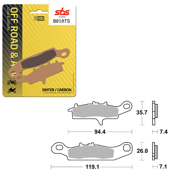 SBS ATV/UTV SINTER BRAKE PAD (1646801)