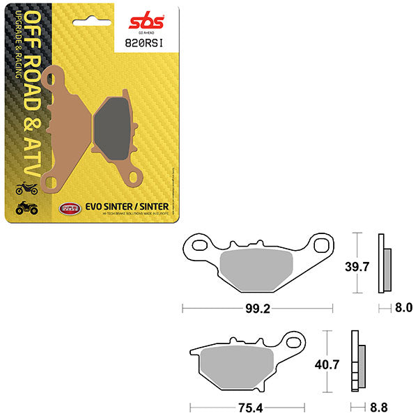 SBS ATV/UTV EVO SINTER BRAKE PAD (6280820108)